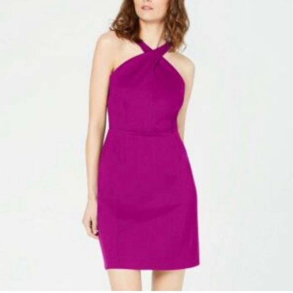 INC International Concepts Dresses & Skirts - NWT INC International Concepts Fuchsia Pink Halter Mini Dress - Size 2